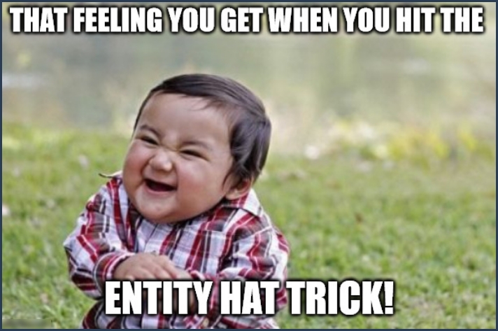 Entity Hat Trick